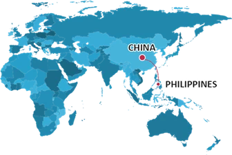 Διαμεταφορέας από την Κίνα στις Φιλιππίνες μέσω θαλάσσης